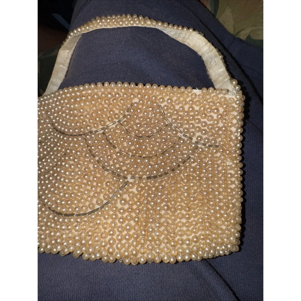 Vintage‎ 1940s Art Deco Retro Beaded MCM Clutch Style Purse Handbag